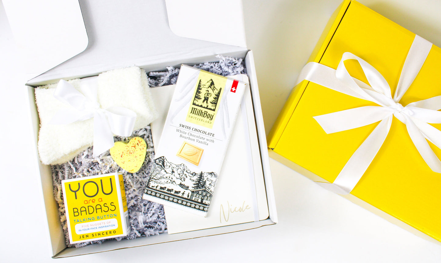Personalized Self Care Gift Box - Yellow